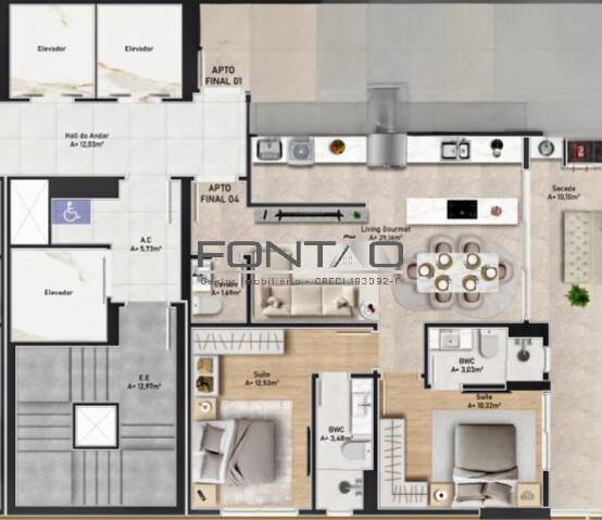 Apartamento, 2 quartos, 83 m² - Foto 1